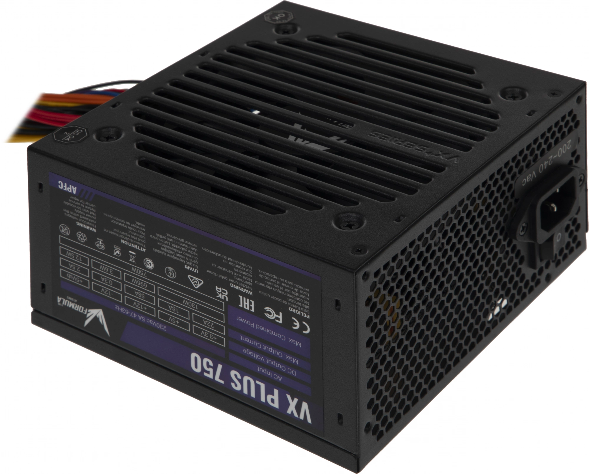 Блок питания Formula ATX 750W AC VX PLUS (20+4pin) APFC 120mm fan 4xSATA RTL