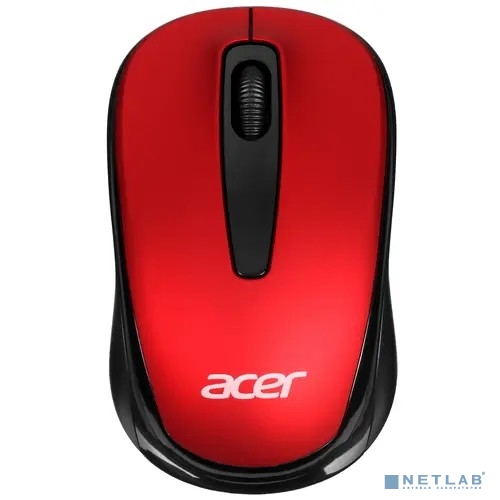 Мышь Acer OMR136 красный оптическая 1000dpi беспров. USB для ноутбука 3but (ZL.MCEEE.01J)