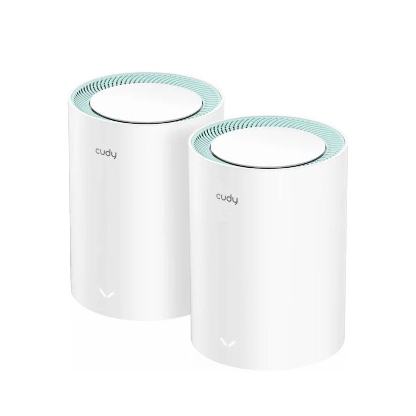 Бесшовный Mesh роутер Cudy M1500 (M1500(2-PACK)) AX1500 10/100/1000BASE-TX белый (упак.:2шт)