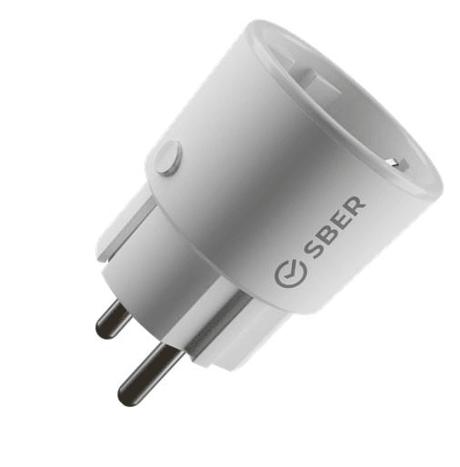 Умная розетка Sber SBDV-00018 EU Wi-Fi белый