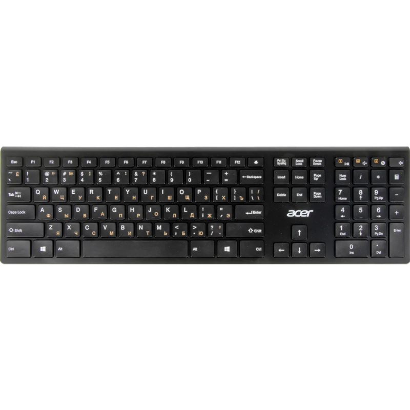 Клавиатура Acer OKR020 черный USB беспроводная slim Multimedia (ZL.KBDEE.004)