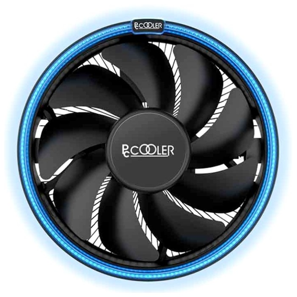 PCCooler E126MB Кулер S775/115X/AM2/2+/AM3/3+/AM4/FM1/FM2/2+ (TDP 92W, вент-р 120мм с PWM, Blue LED 