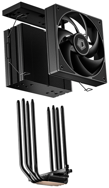 Устройство охлаждения(кулер) ID-Cooling Frozn A410 TD Soc-AM5/AM4/1200/1700/1851 черный 4-pin 29.85d