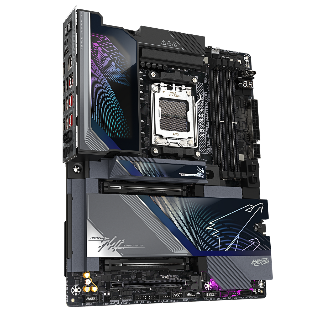 Материнская плата GIGABYTE X870E AORUS MASTER X3D, AM5, X870, 4*DDR5,  4*SATA, 4*M.2, 7*USB 3.2,  2*