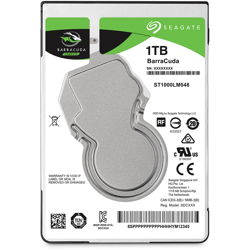 Жесткий диск Seagate SATA-III 1TB ST1000LM048 Notebook/Desktop Barracuda 4KN (5400rpm) 128Mb 2.5"