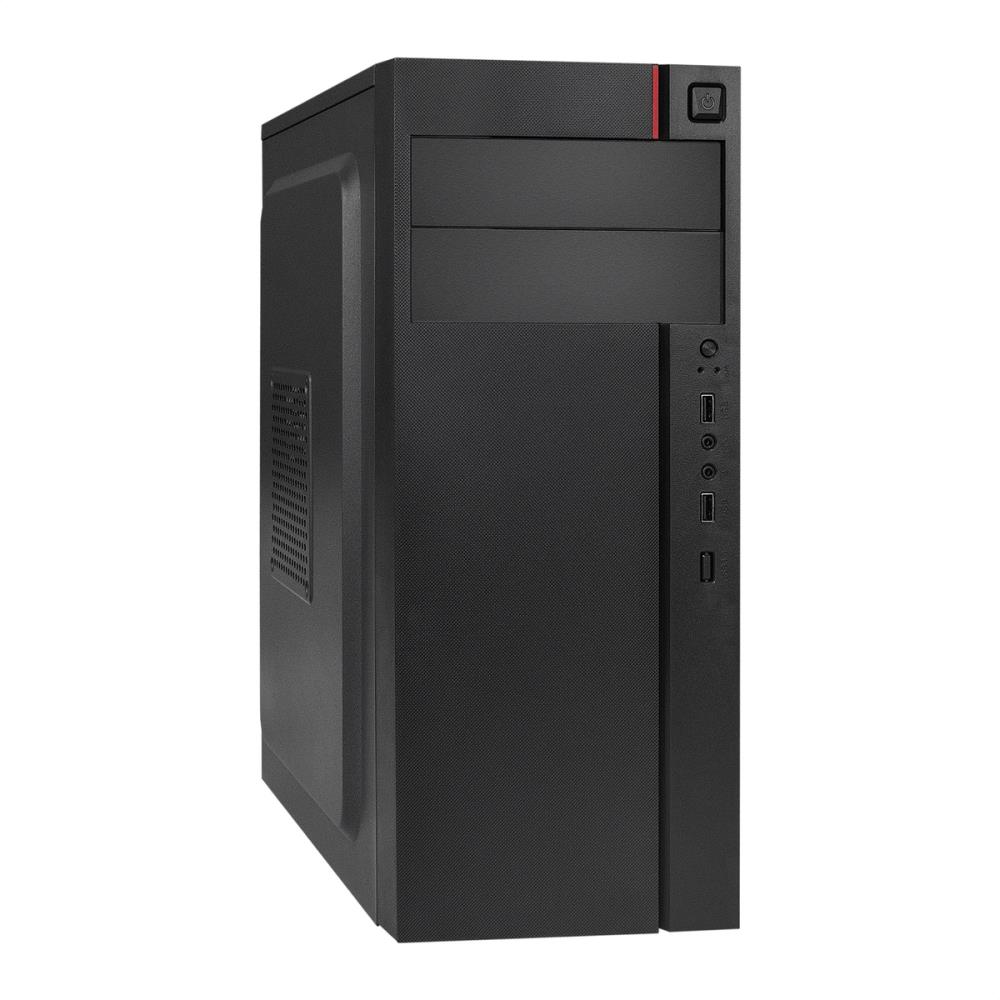 Exegate EX290183RUS Корпус Miditower ExeGate AA-440-AA500 (ATX, AA500 8 см, 2*USB, аудио, черный)