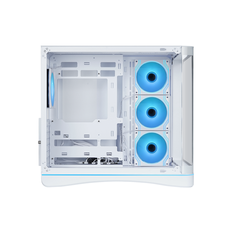 Корпус SAMA V62S White, Midi-Tower, TG, 4x120mm ARGB, 2xUSB 3.0 + 1xUSB 3.2 Type-C, ATX, mATX, mITX 