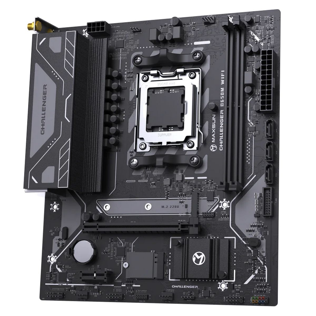Материнская плата Maxsun MS-Challenger B650M WIFI V1/V2 B650, AM5, 2*DDR5, 1*PCIEx16, 1*PCIEx1, 1*M.