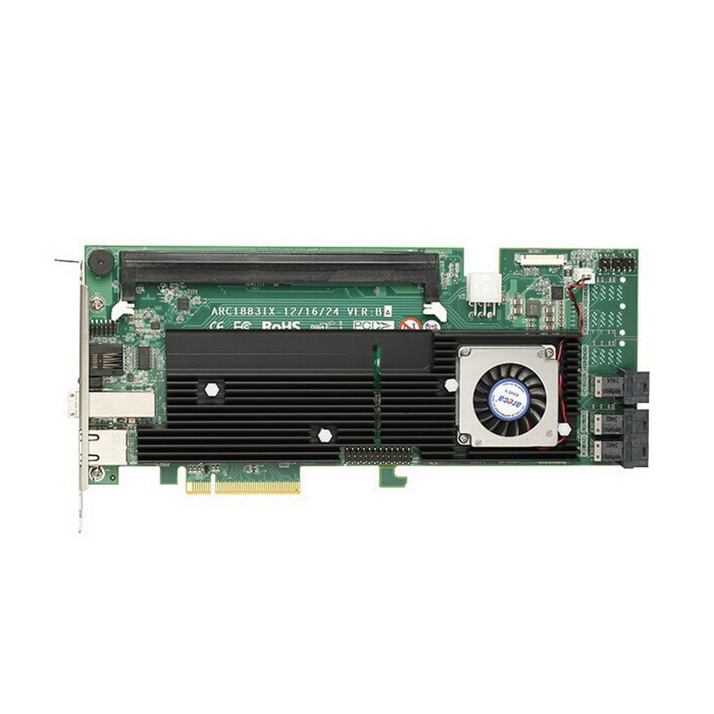 RAID-контроллер Areca ARC-1883ix-12 PCIe 3.0 x8 Full Profile, SAS/SATA 12G, RAID 0,1,5,6,10,50,60, 1
