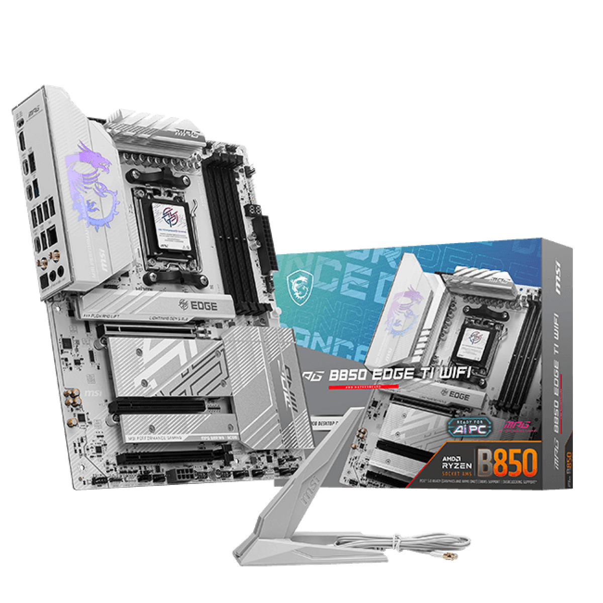 Материнская плата MSI MPG B850 EDGE TI WIFI Socket AM5 AMD B850 4xDDR5 ATX AC`97 8ch(7.1) 5Gigabit R