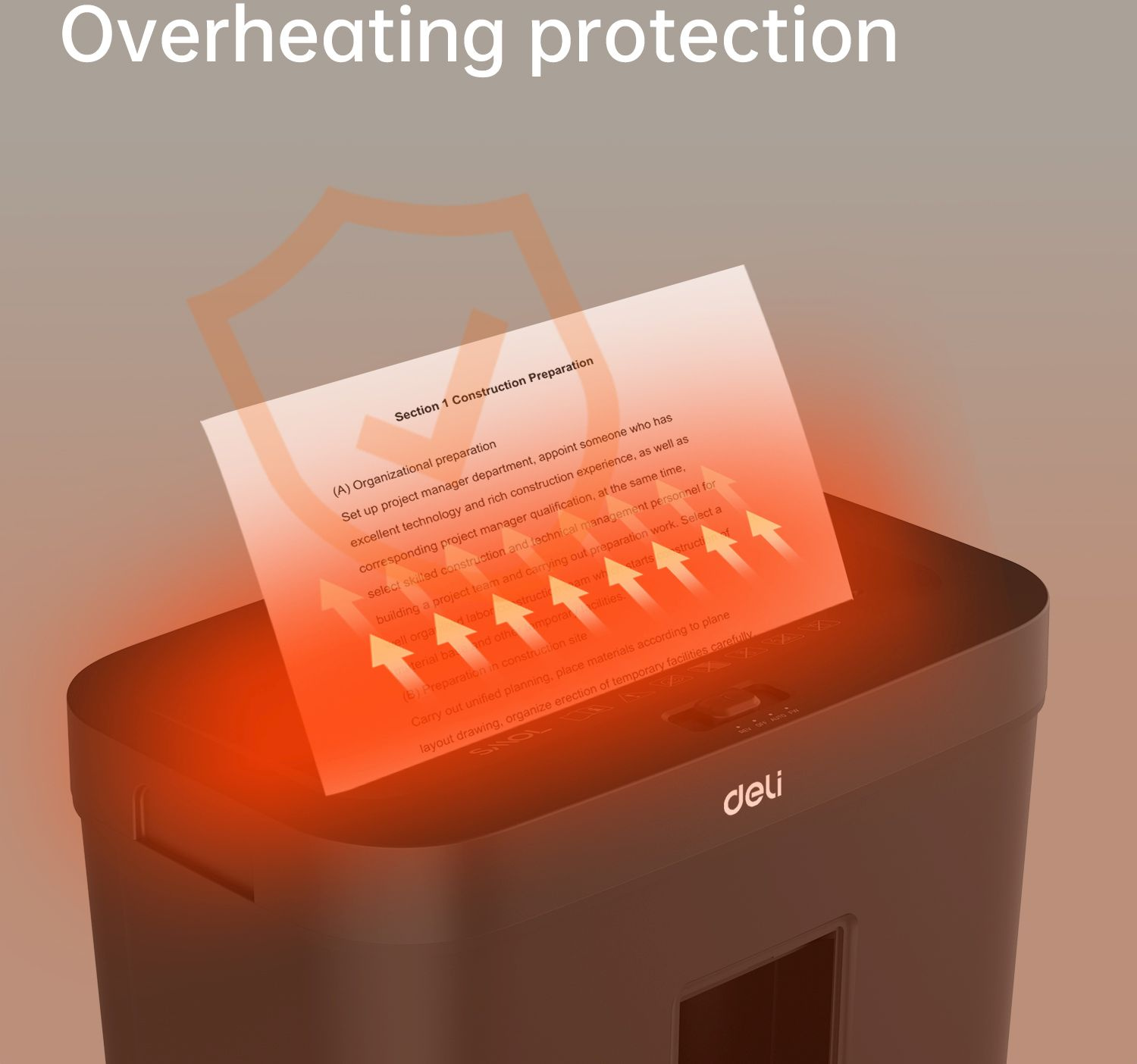 Шредер Deli ET021 черный с автоподачей (секр.P-4) фрагменты 8лист. 12лтр.