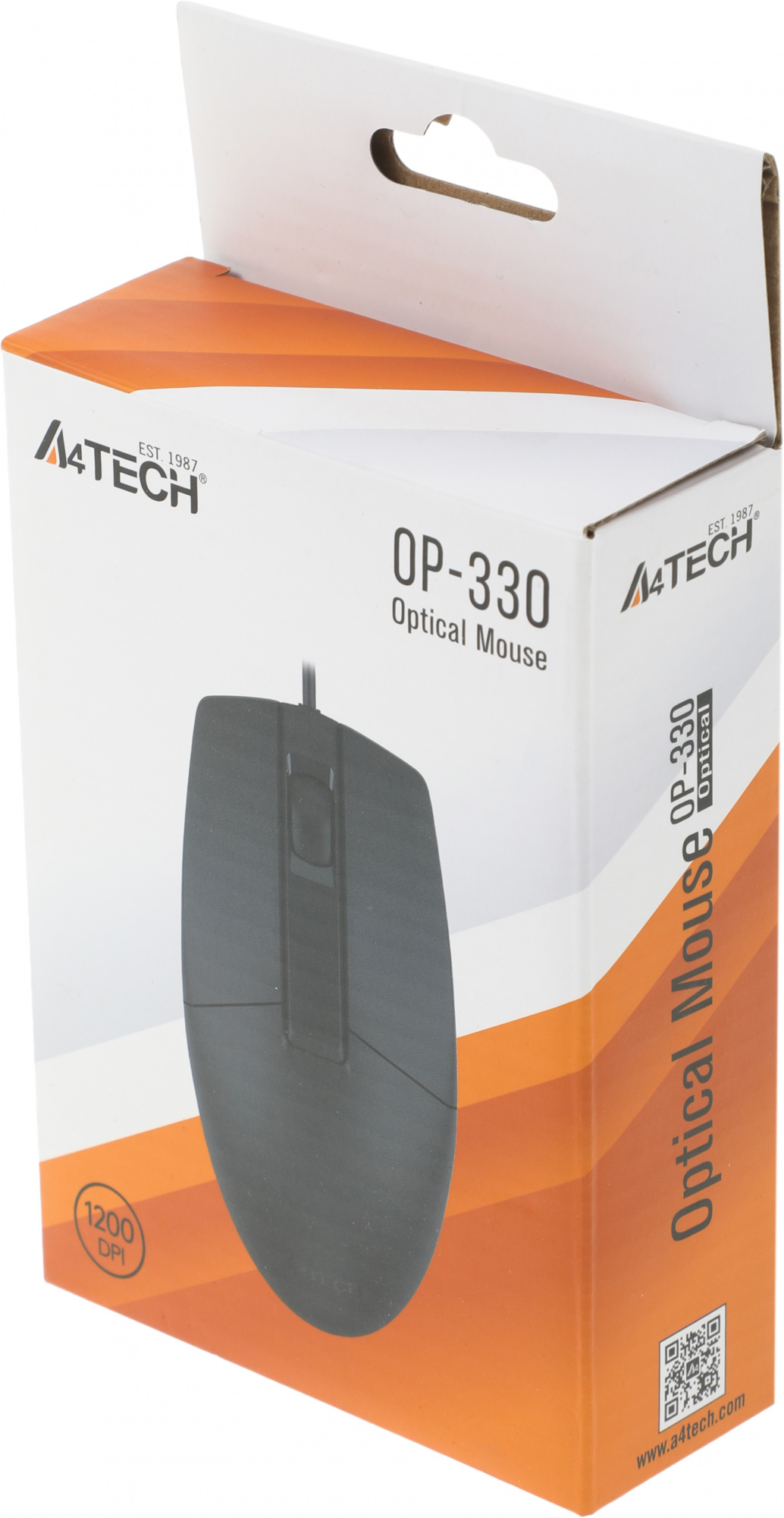 Мышь A4Tech OP-330 черный оптическая 1200dpi USB 3but (OP-330 (BLACK))