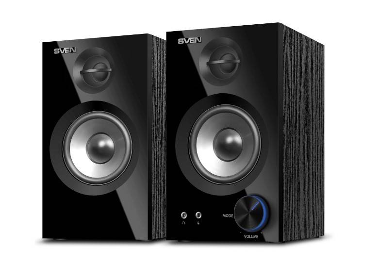 Колонки Sven SPS-621 2.0 черный 28Вт BT