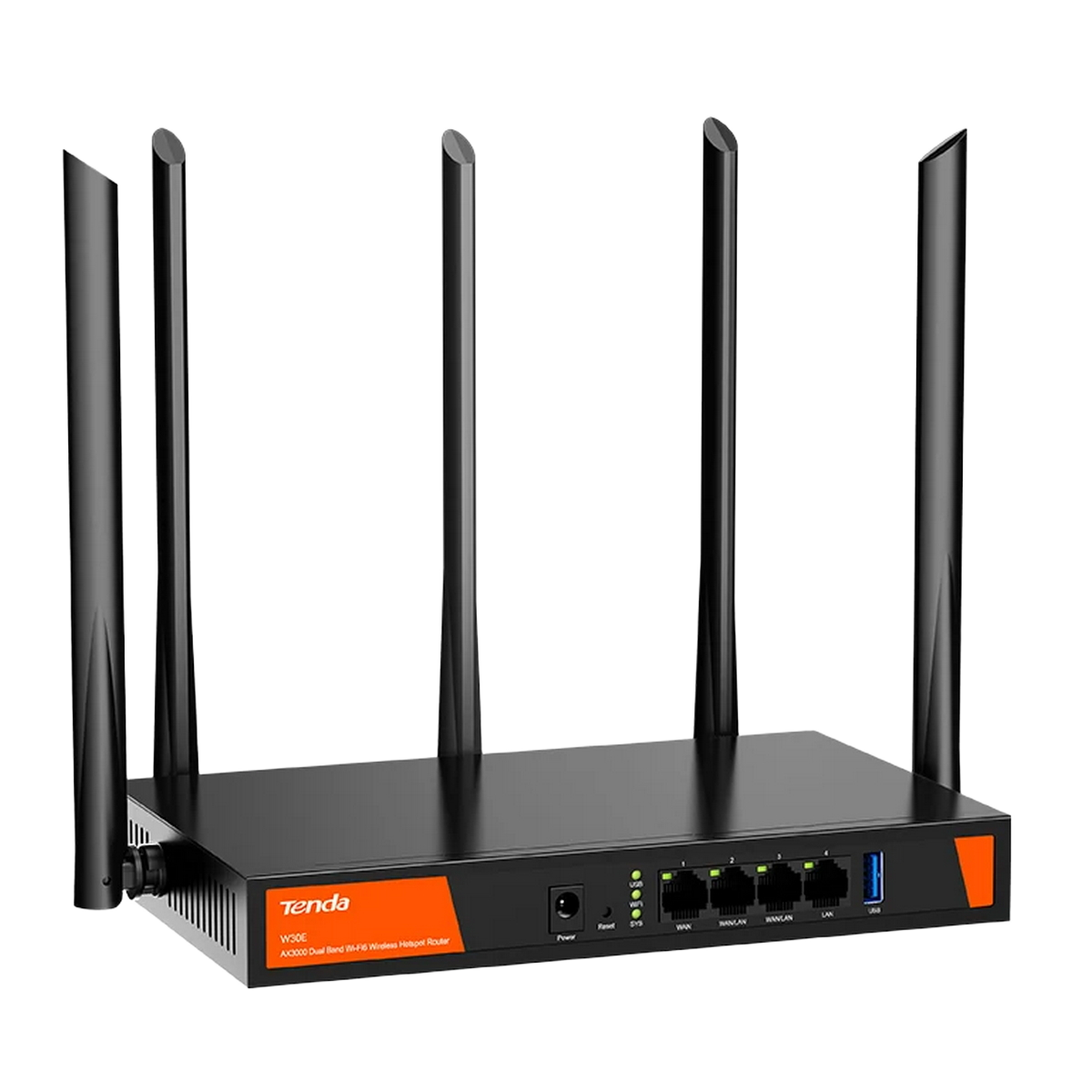 Адаптер беспроводной связи (Wi-Fi) Tenda W30E Двухдиапазонный гигабитный Wi-Fi роутер AХ3000 до 574 