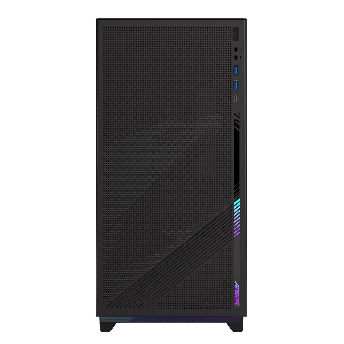 Корпус для ПК Gigabyte AORUS C400G MidTower, ATX, USB-C x1, USB 3.0 x2, Audio I/O, Black,TG