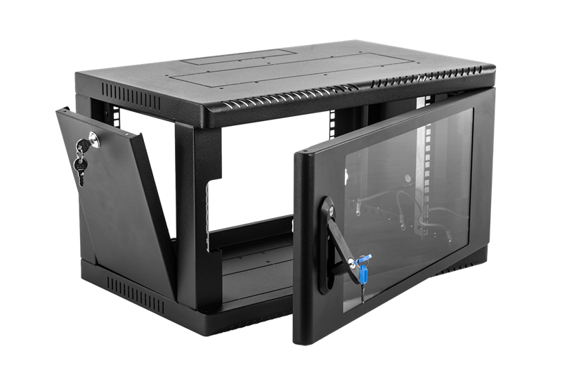 Шкаф ЦМО Шкаф телекоммуникационный настенный сварной 6U (600  650) съёмные стенки, дверь стекло, чёр