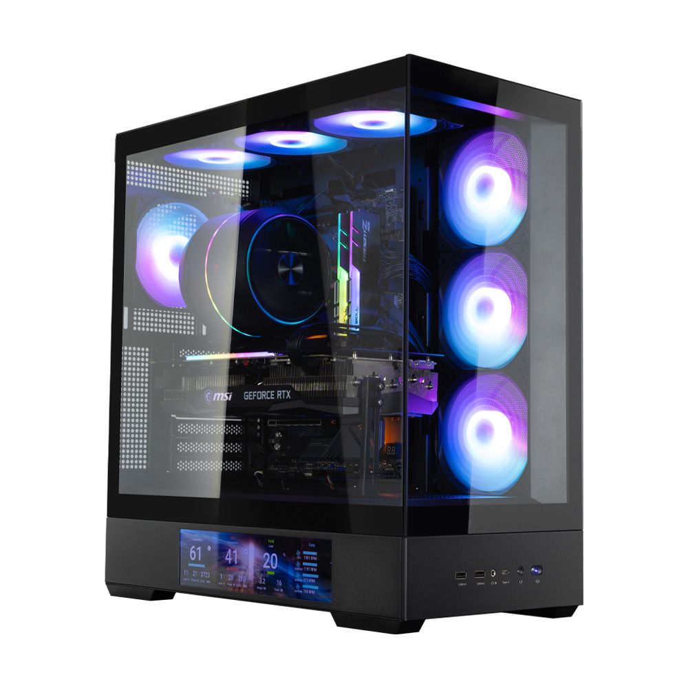 Корпус для ПК Zalman P40 DS Black ATX Mid Tower PC Case, 120mm ARGB Fanx4