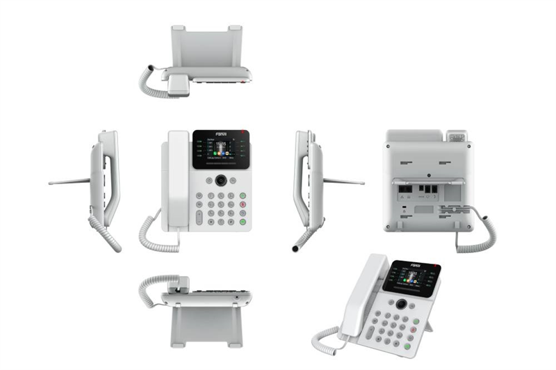 SIP-Телефон Fanvil V62G, 12 SIP-акк., 2,8", 320x240 Цвет. экран, POE, БП в комп., 2x1 Gbps, Белый