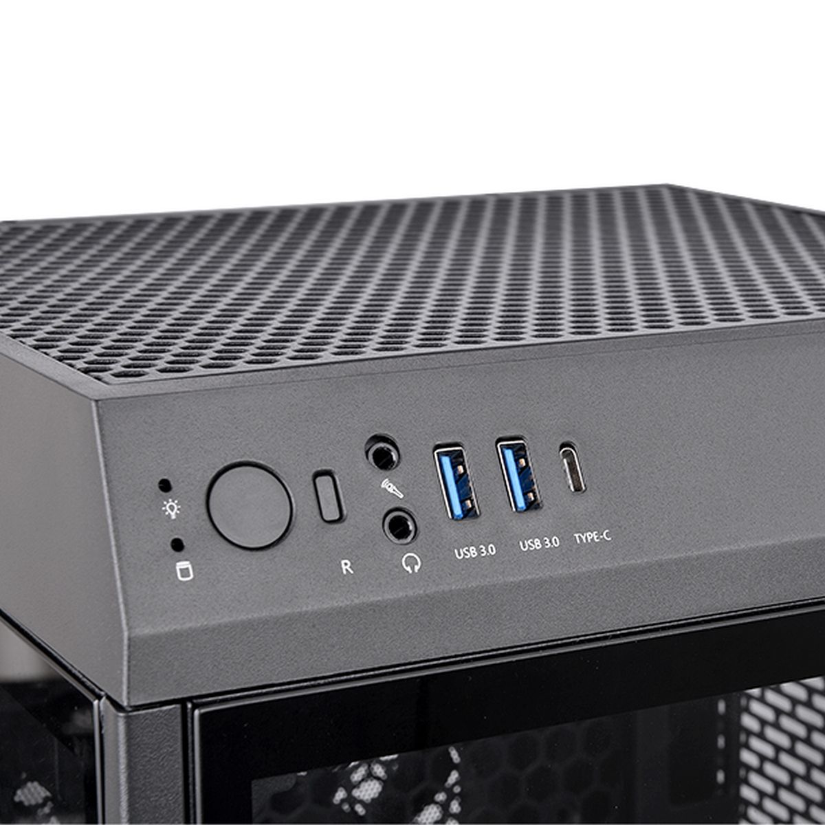 Корпус Thermaltake The Tower 200/Black/Win/SPCC/Tempered Glass*1/CT140 Fan*2/Color Box