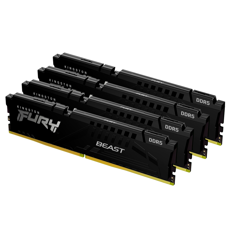 Память DDR5 4x16GB 6000MHz Kingston KF560C40BBK4-64 Fury Beast Black RTL Gaming PC5-48000 CL40 DIMM 