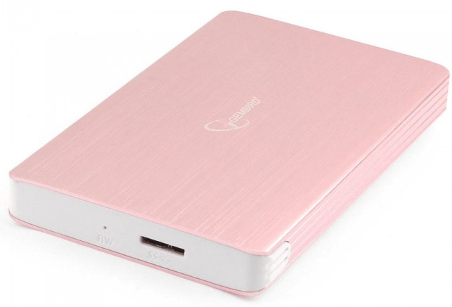 Gembird EE2-U3S-65 Внешний корпус 2.5" розовое золото, USB 3.0, SATA, алюминий