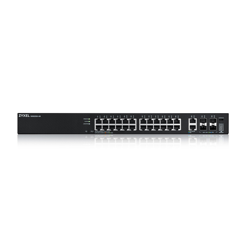 Коммутатор L3 Access коммутатор Zyxel NebulaFlex Pro XGS2220-30, rack 19", 24xRJ-45: 1G, 2xRJ-45: 1/