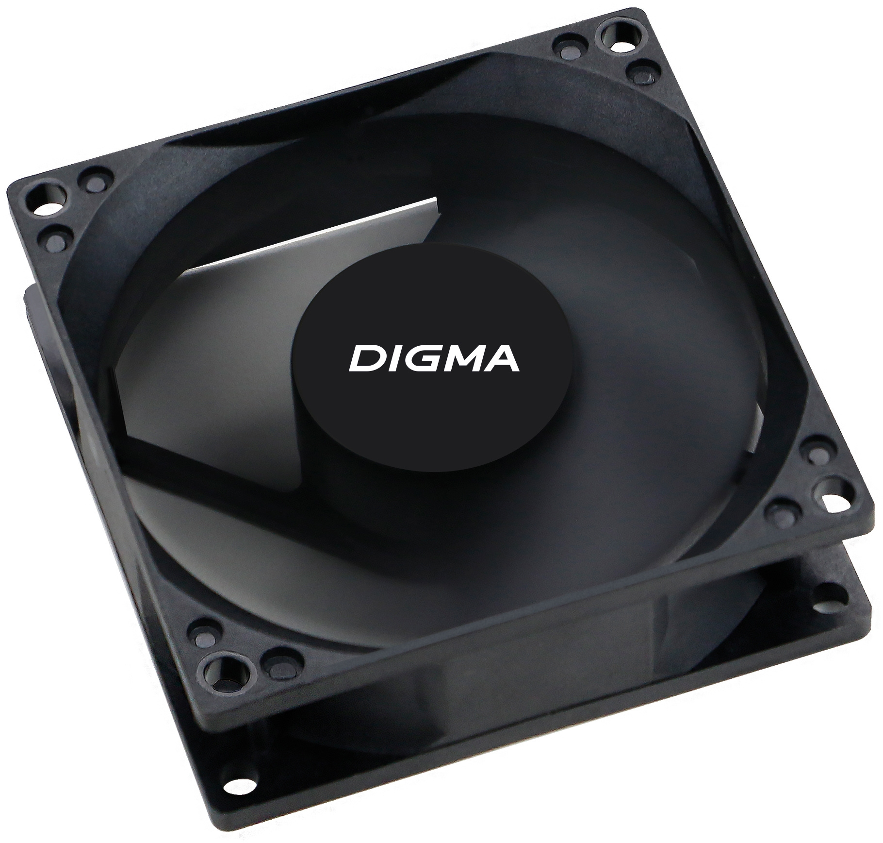 Вентилятор для корпуса Digma DFan-80 80х80x25 черный 3-pin 4-pin (Molex) 23дБ Ret