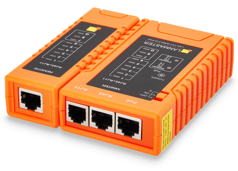 Тестер витой пары с индикаторами, с определением POE