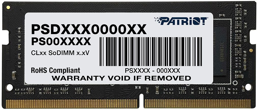 Память DDR4 16Gb 3200MHz Patriot PSD416G320081S Signature RTL PC4-25600 CL22 SO-DIMM 260-pin 1.2В si