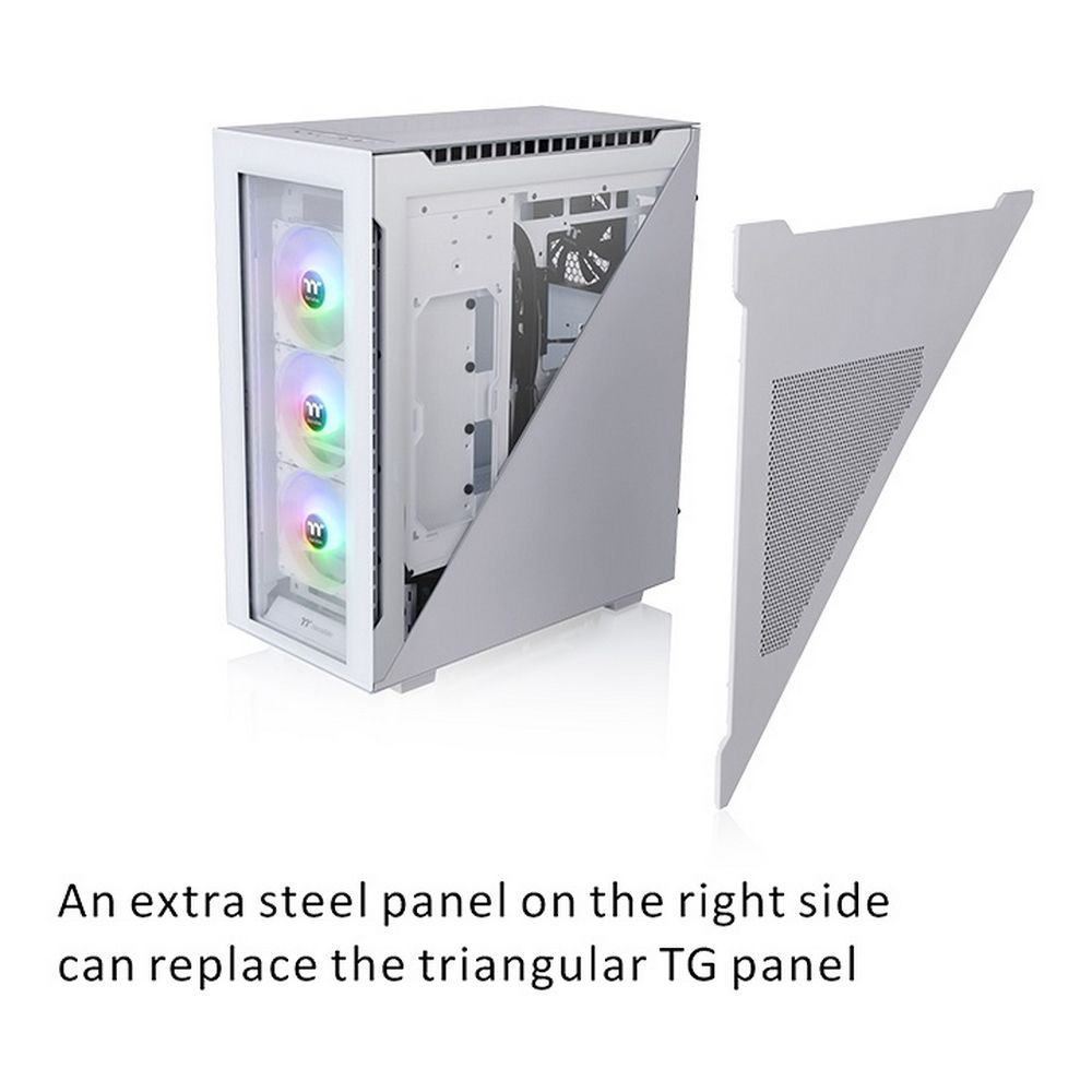 Корпус Thermaltake Divider 500 TG Snow ARGB CA-1T4-00M6WN-01 White/Win/SPCC/Tempered Glass*4/120mm A