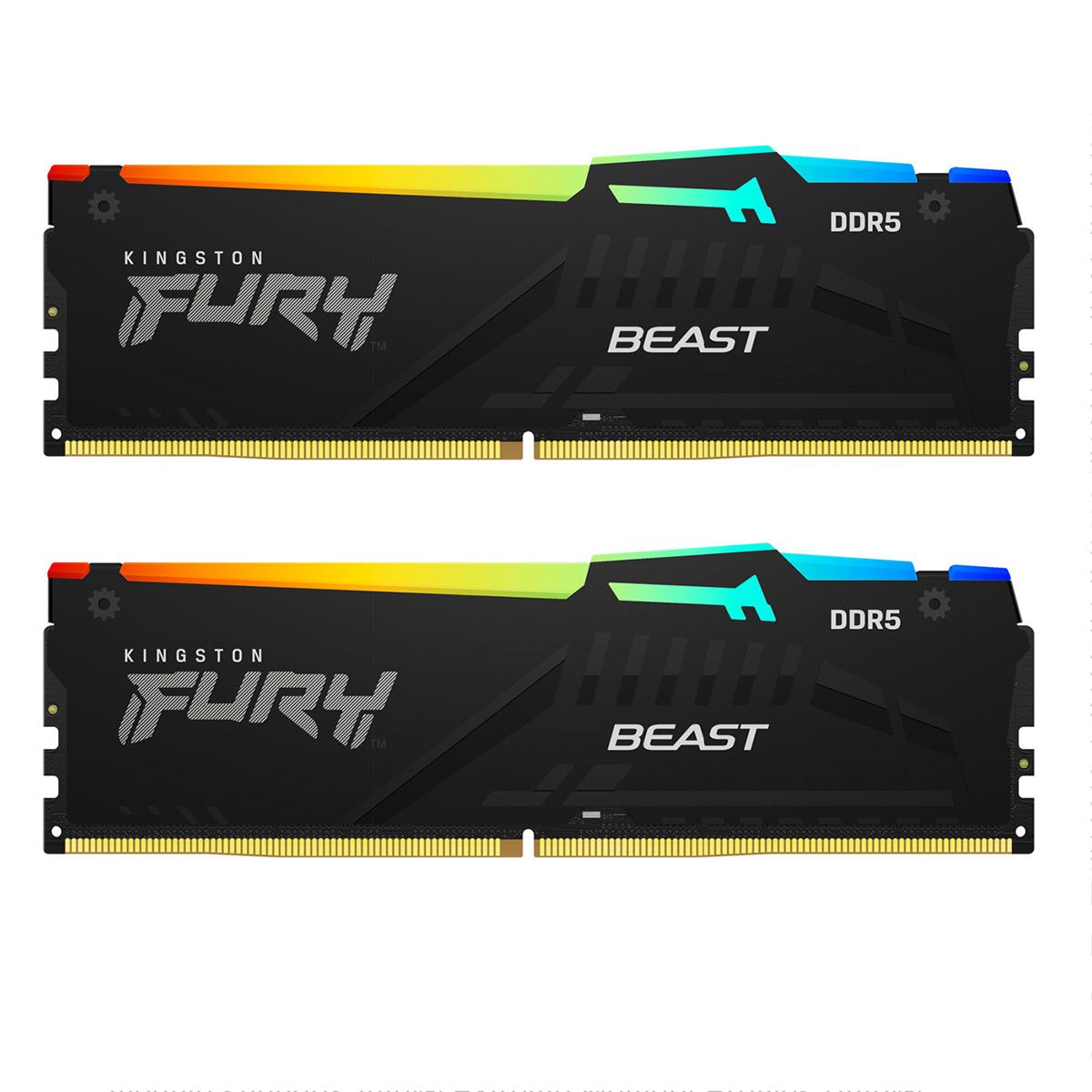 Память DDR5 2x8GB 5200MHz Kingston KF552C40BBAK2-16 Fury Beast Black RGB RTL PC5-41600 CL40 DIMM 288