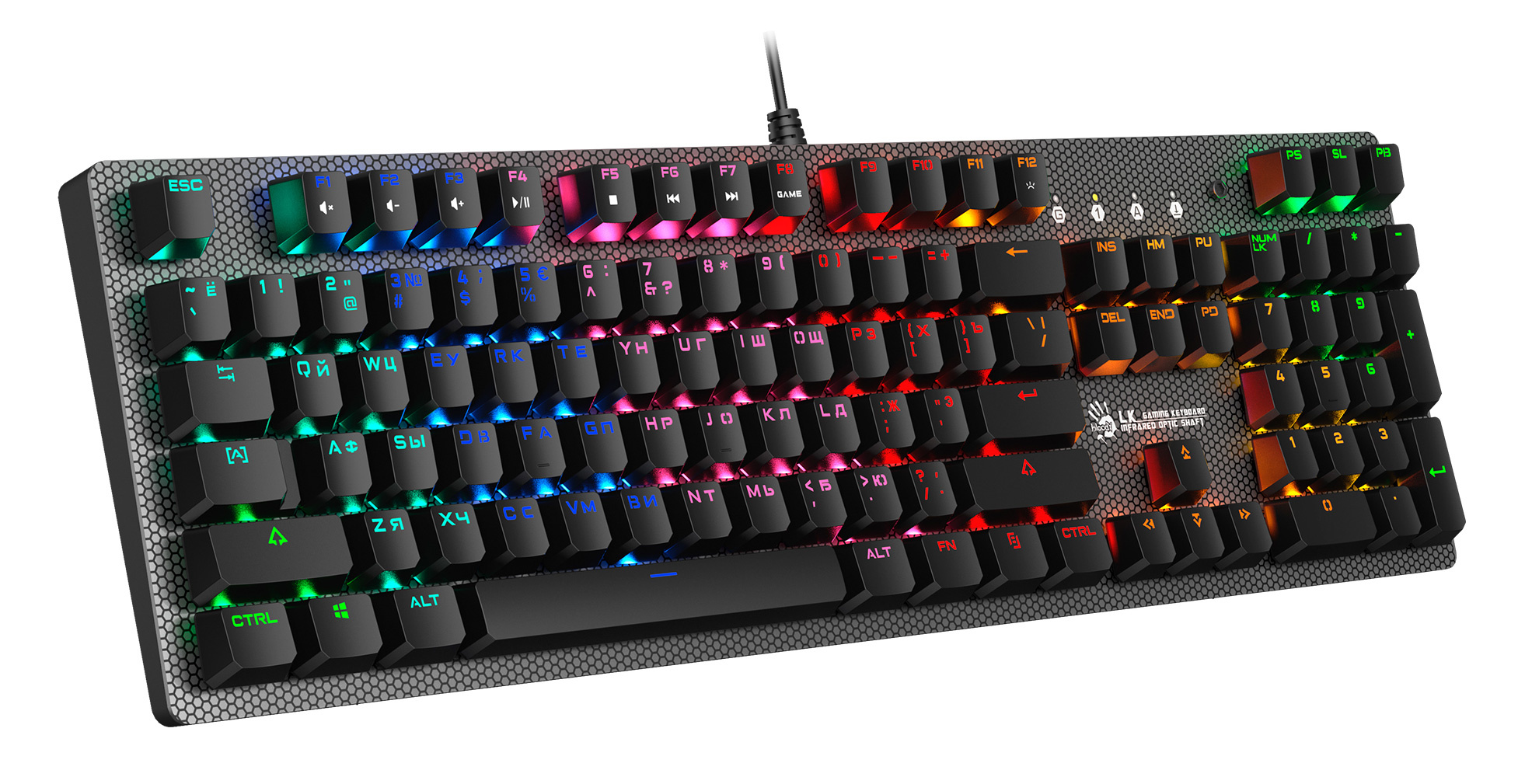 Клавиатура A4Tech Bloody B810R NetBee механическая черный USB Multimedia for gamer LED (B810R (NETBE