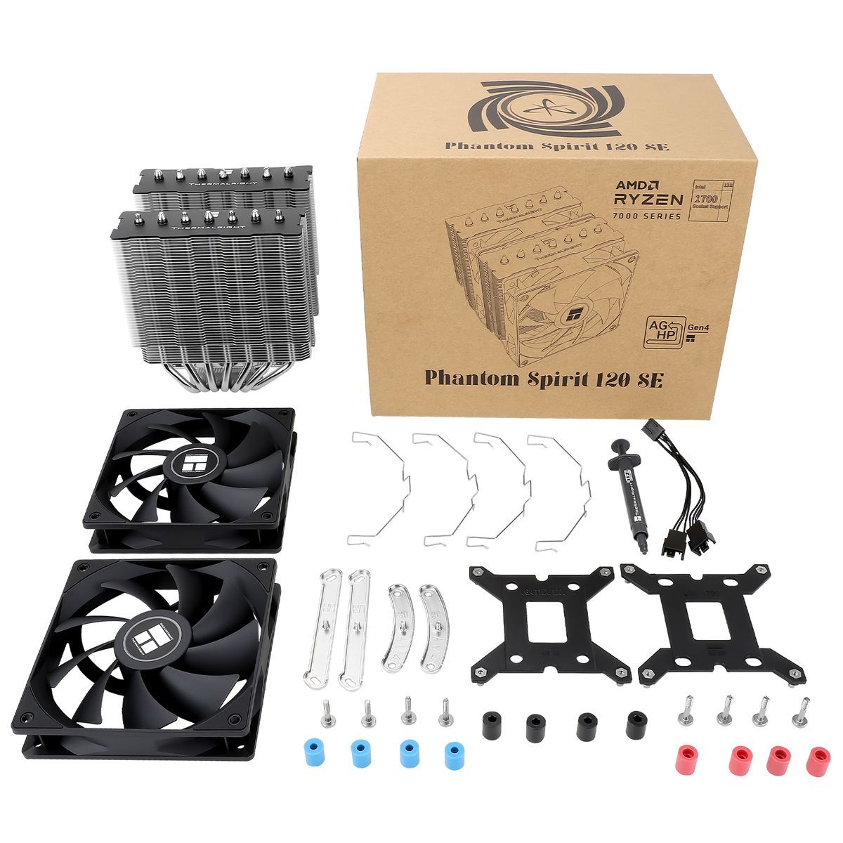 Вентилятор Cooler Thermalright Phantom Spirit 120 SE / PWM/ all Intel/AMD/ 2 fans/6mm*7/ Screws