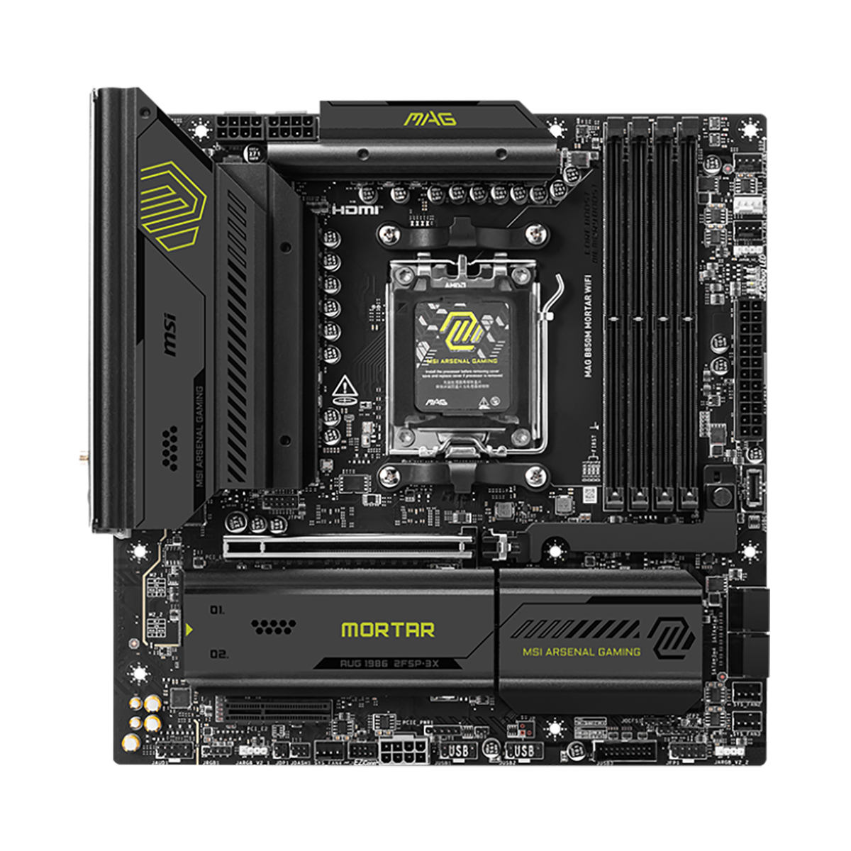 Материнская плата MSI MAG B850M MORTAR WIFI Socket AM5 AMD B850 4xDDR5 mATX AC`97 8ch(7.1) 5Gigabit 