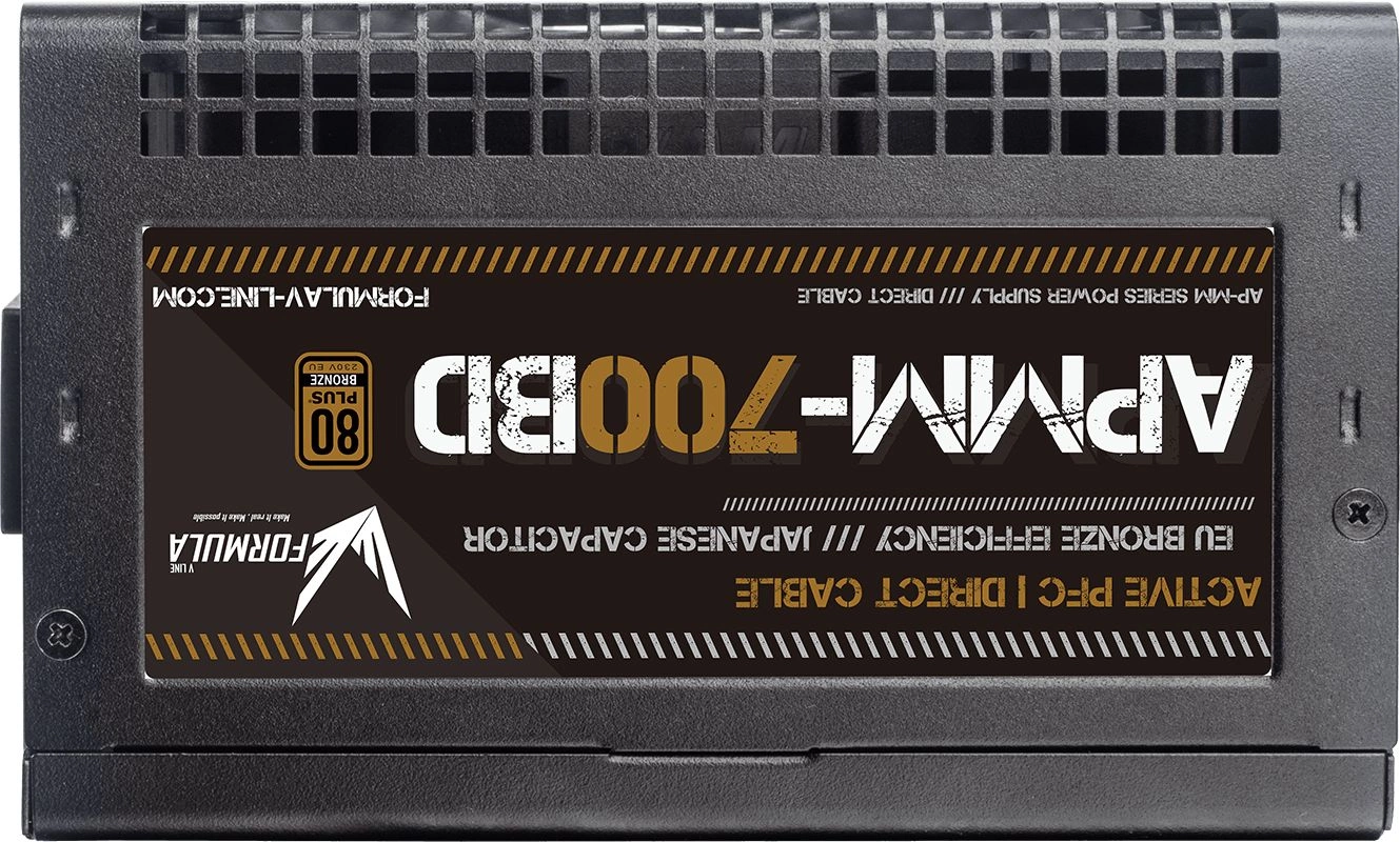 Блок питания Formula ATX 700W APMM-700BD 80+ bronze (20+4pin) APFC 120mm fan 5xSATA RTL