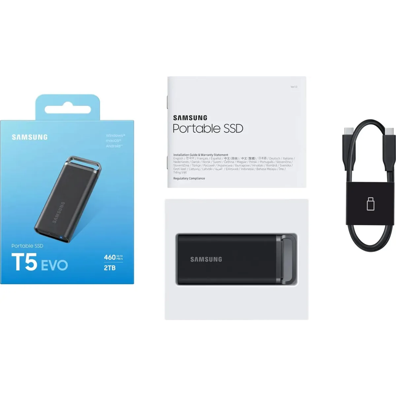 Накопитель SSD Samsung USB-C 2TB MU-PH2T0S/WW T5 Evo черный