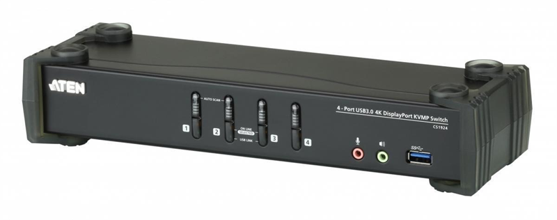 КВМ переключатель ATEN 4P USB 4K DP/F. Audio KVMP/USB3.0 Switch