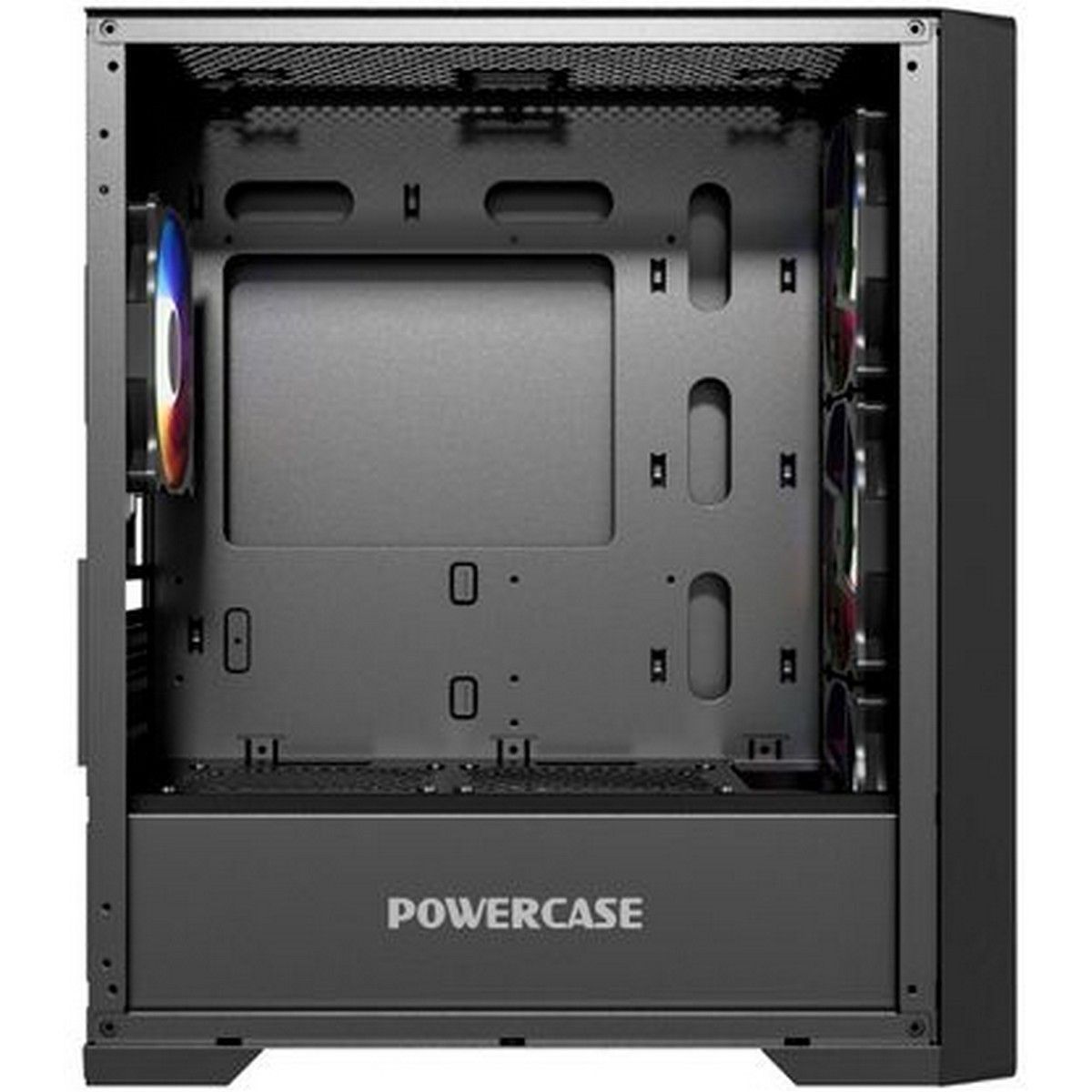Корпус Powercase Корпус Powercase ByteFlow Micro Black, Tempered Glass, 4х 120mm ARGB fans, ARGB HUB