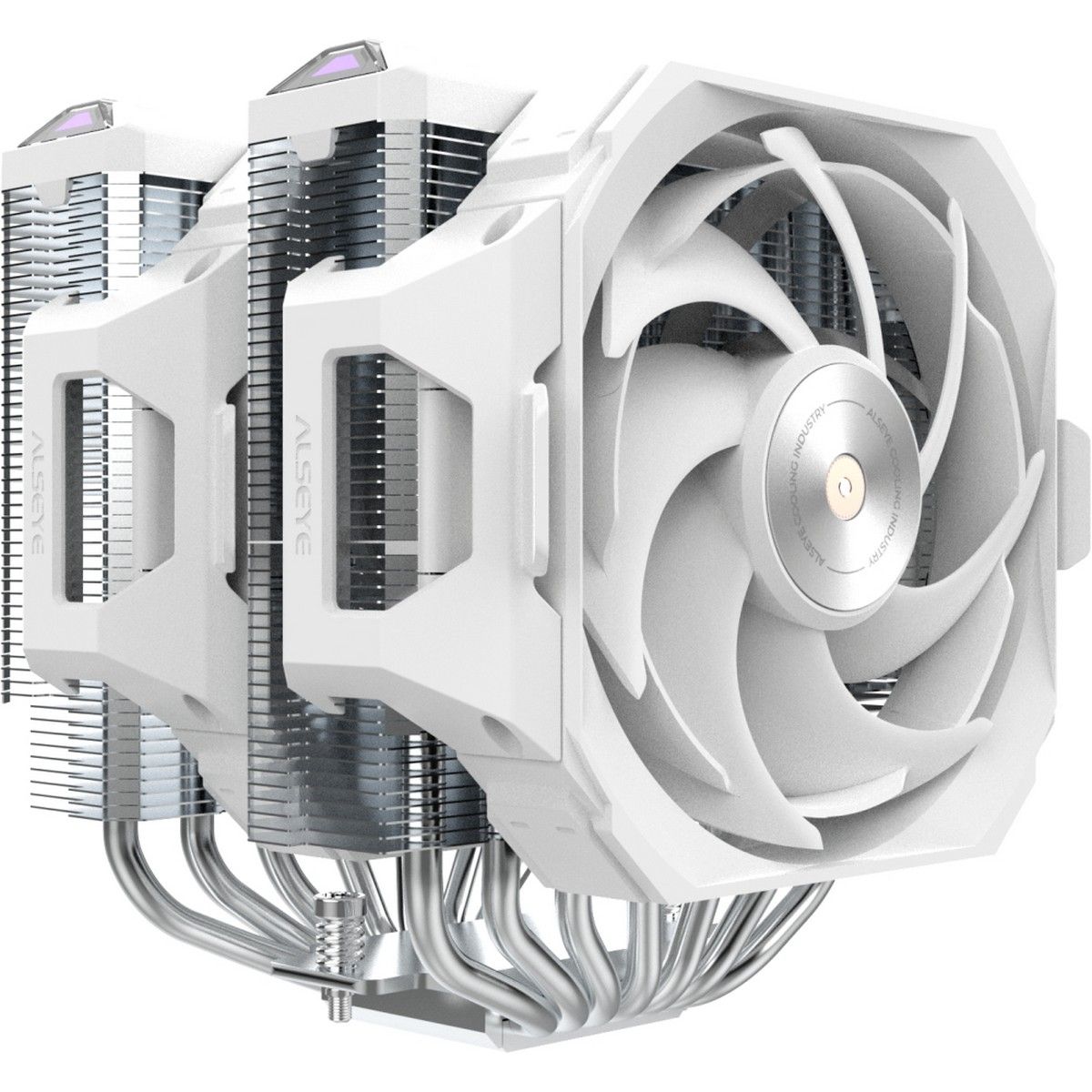 CPU Cooler 134*148*159mm, 1000-2200RPM, 33.18-86.2CFM, 0-35.3dBA, 12V, 0.02-0.3A, Dual Ball