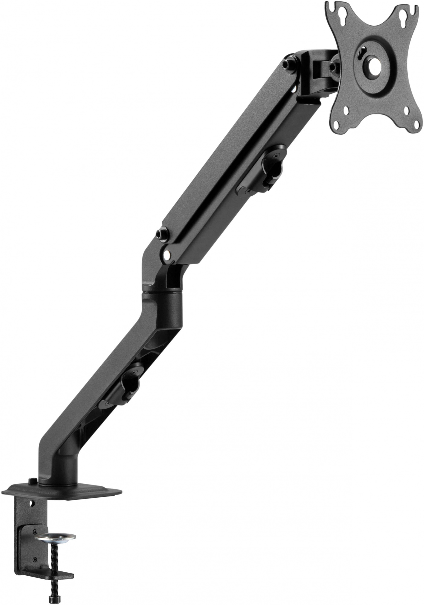 Кронштейн для мониторов Ultramounts UM728 черный 17"-27" макс.7кг крепление к столешнице поворот и н