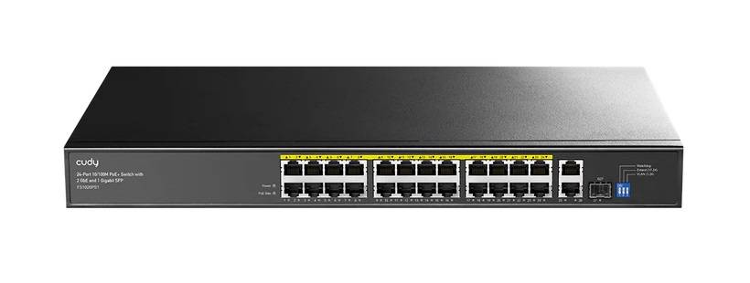 Коммутатор Cudy FS1026PS1 (L2) 24x100Мбит/с 2x1Гбит/с 1SFP 24PoE 24PoE+ 300W неуправляемый