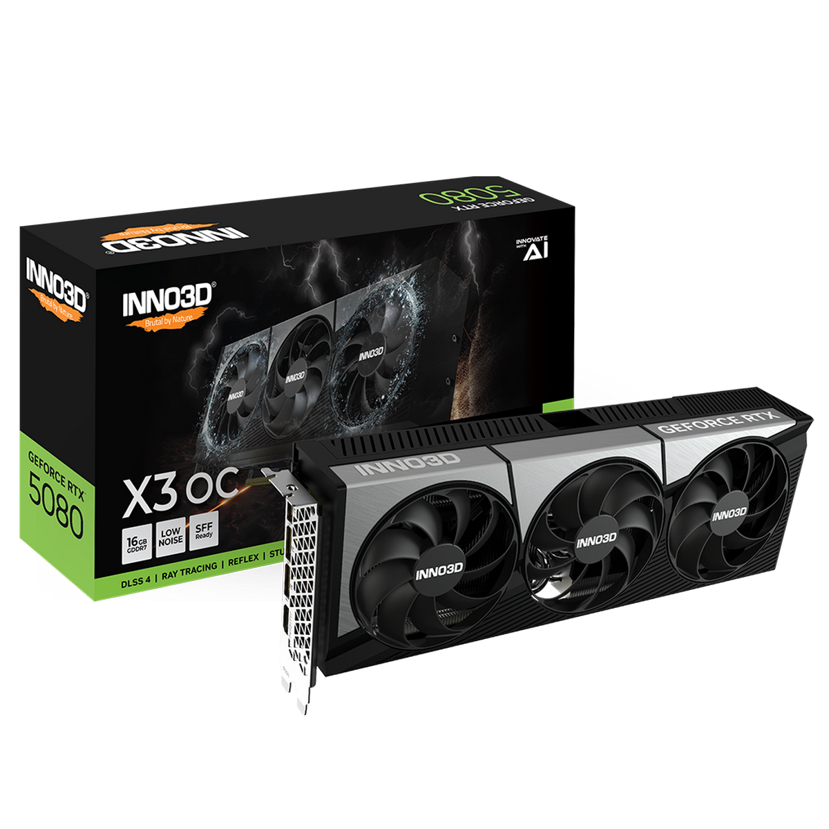 Видеокарта INNO3D RTX 5080 X3 OC//RTX5080, HDMI, DP*3, 16G,D7