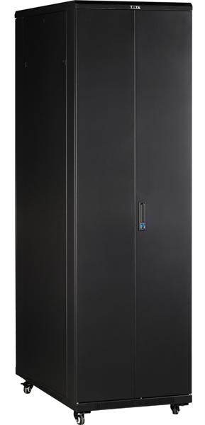 Шкаф Шкаф 19" Business, 37U 600x800, черный, передняя дверь стекло, задняя дверь распашная металл