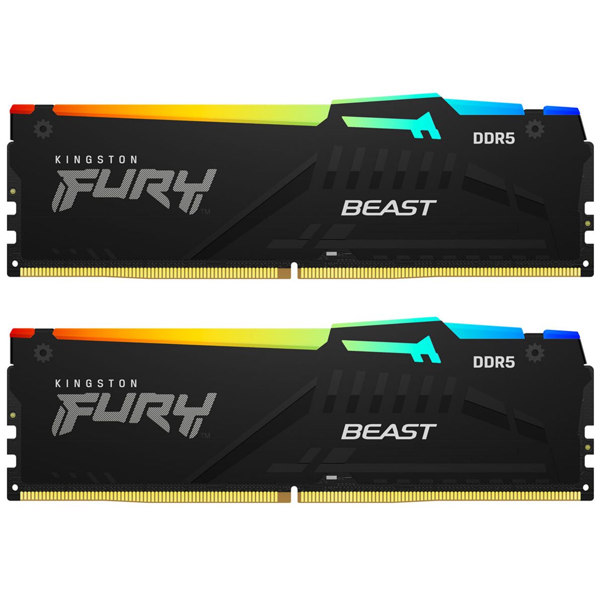 Память DDR5 2x8Gb 5600MHz Kingston KF556C40BBAK2-16 Fury Beast RGB RTL Gaming PC5-44800 CL40 DIMM 28
