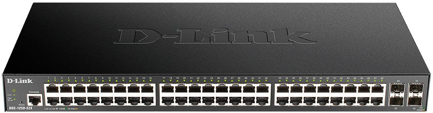 Коммутатор D-Link DGS-1250-52X/A1A 48x1Гбит/с 4SFP+ управляемый