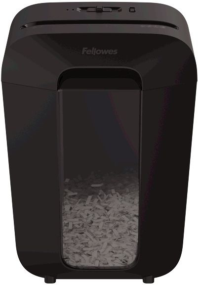 Шредер Fellowes PowerShred LX70 черный (секр.P-4) фрагменты 11лист. 18лтр. скрепки скобы пл.карты