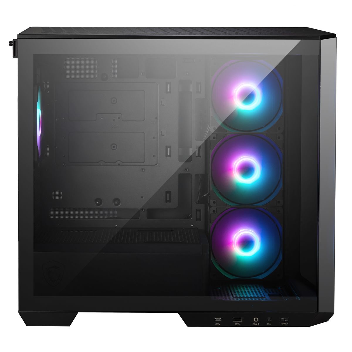 Корпус MSI MAG Pano M100R PZ , Micro-ATX, 1xUSB 3.2 Gen 1, 1xUSB 3.2 Gen2 Type-C, 4x120mm ARGB Fan, 