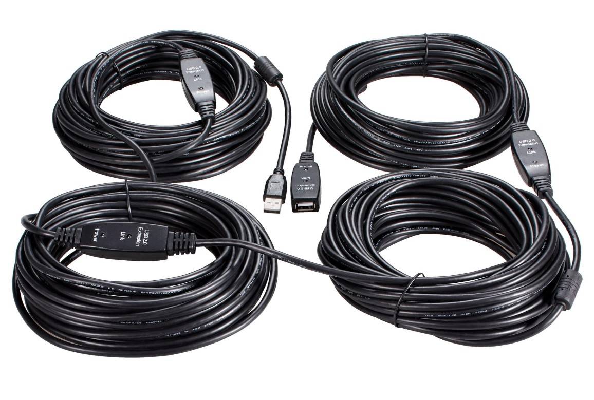 Кабель-адаптер USB2.0-repeater, удлинительный активный <Am-->Af> 50м медь iOpen <ACU823-50M>