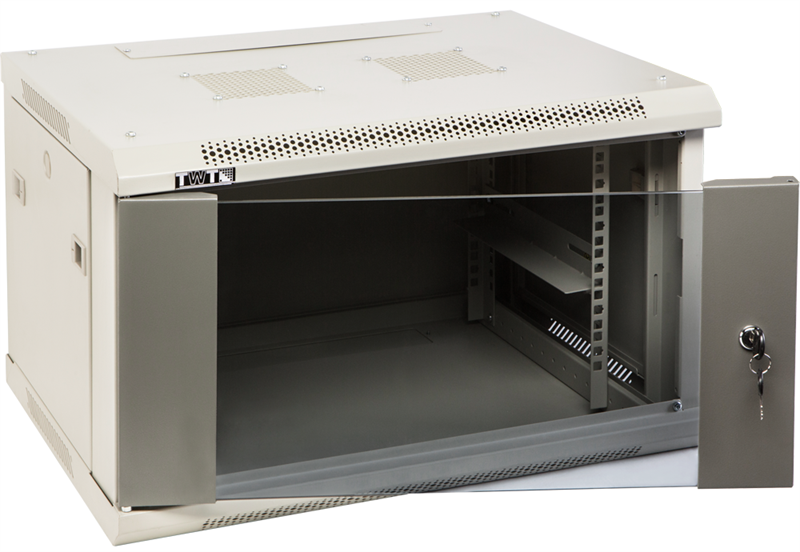 Шкаф Шкаф настенный серии Pro, 12U 600x450, стеклянная дверь