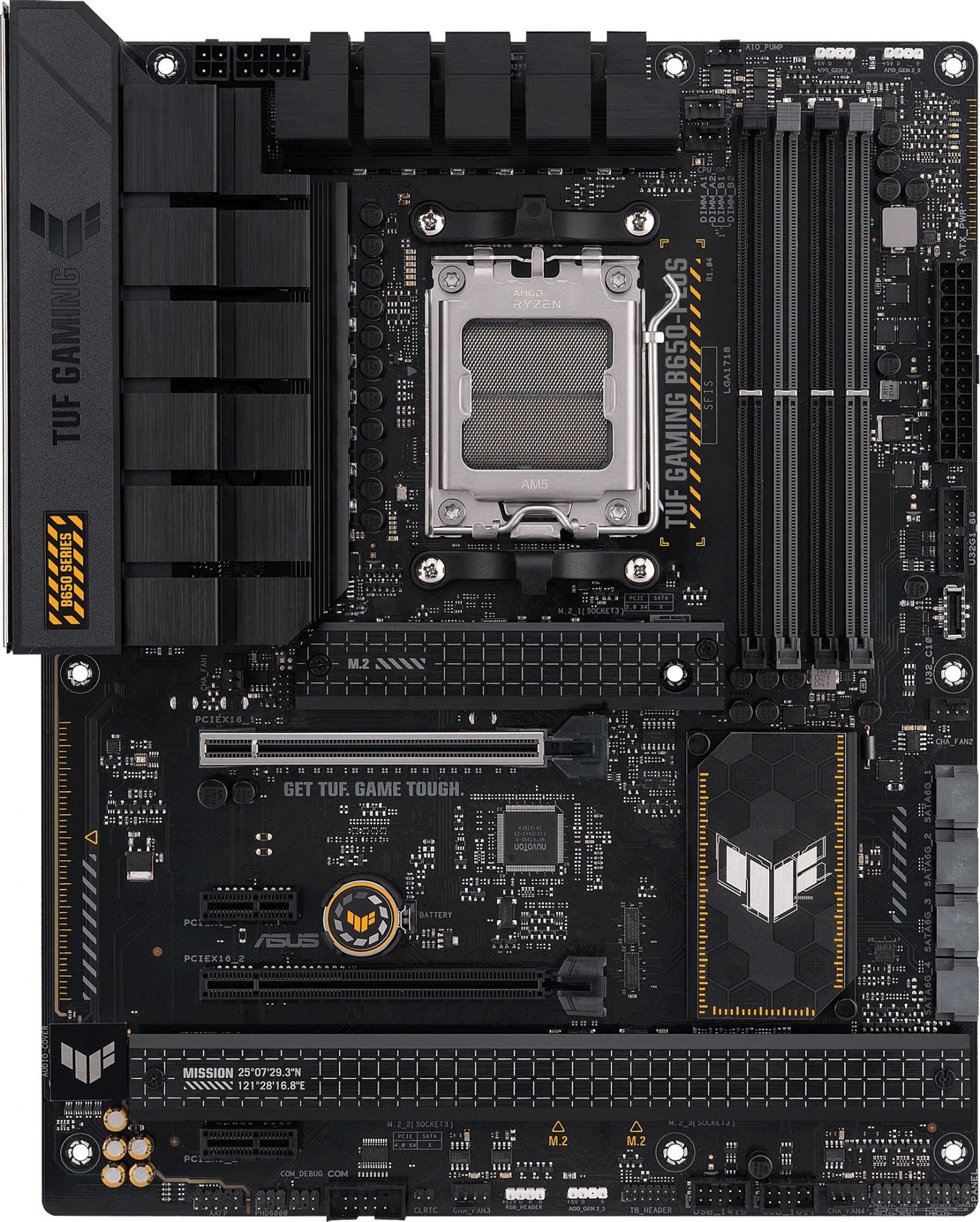 Материнская плата Asus TUF GAMING B650-PLUS Socket AM5 AMD B650 4xDDR5 ATX AC`97 8ch(7.1) 2.5Gg RAID